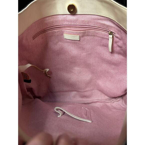 Dooney & Bourke Coated Canvas Hobo Shoulder Bag Black with Natural Leather Trim - Picture 10 of 16